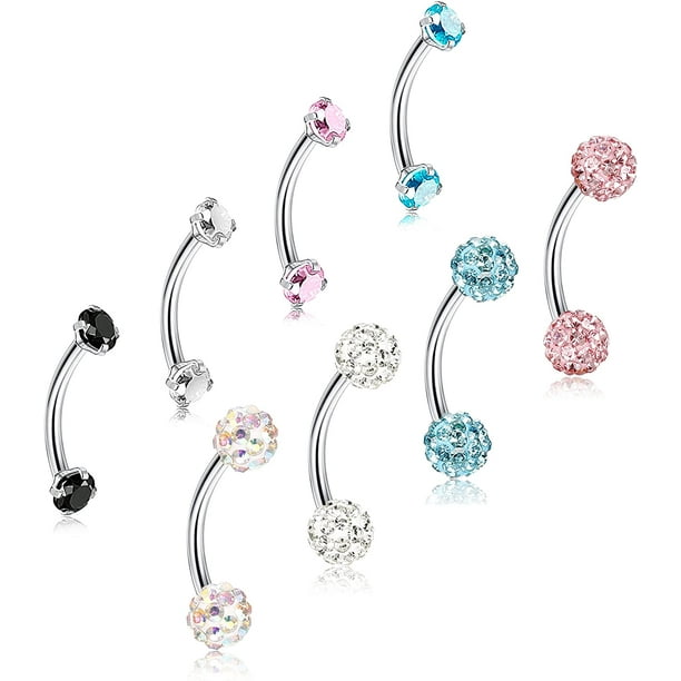 16G Star Lip Loop Labret Eyebrow Bar Ring Body Piercing Jewellery 16G Star Lip Loop Labret Eyebrow Bar Ring Body Piercing Jewellery